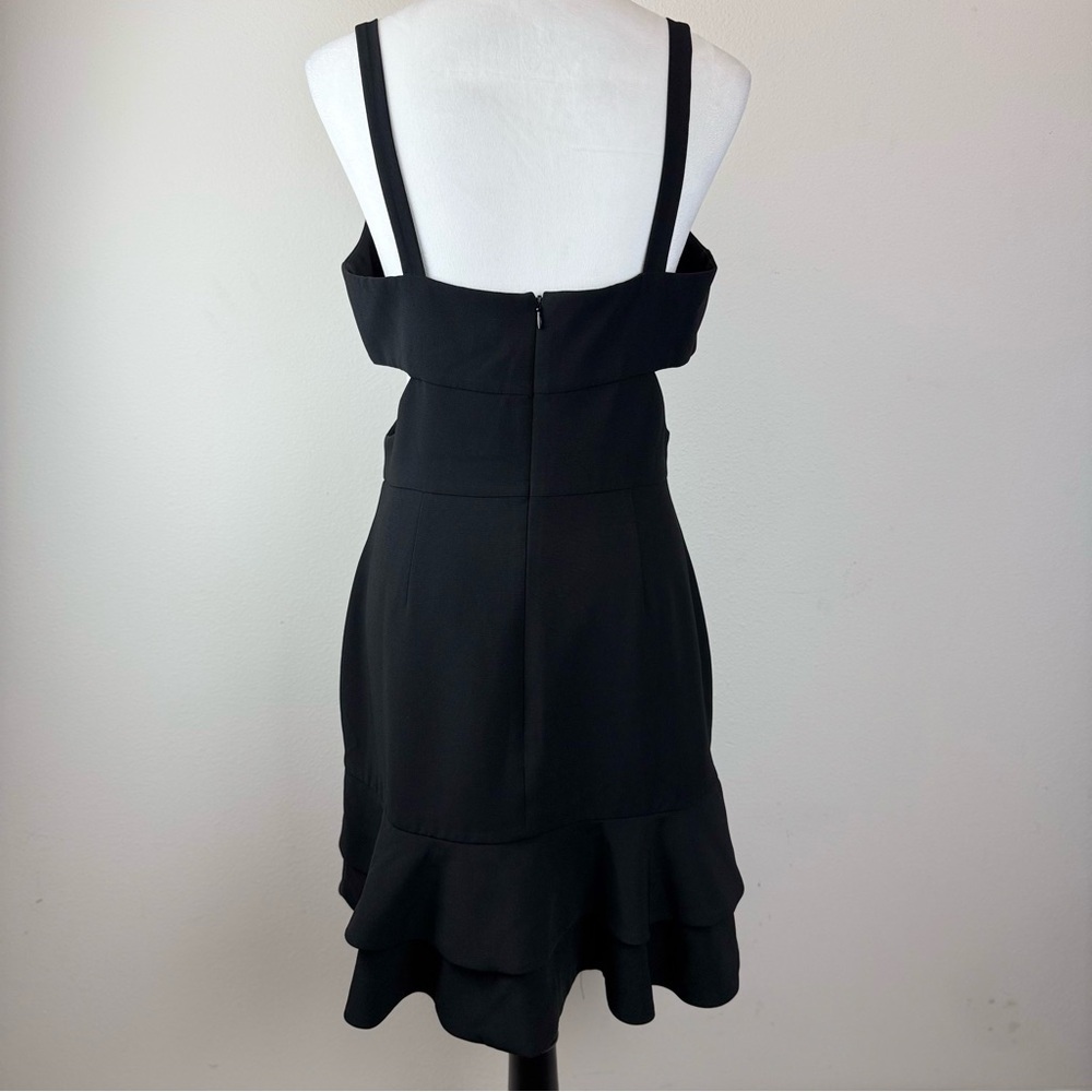 NWOT Adelyn Rae Black Sleeveless Ruffle Hem Dress Size M Cocktail Party - Picture 5 of 11